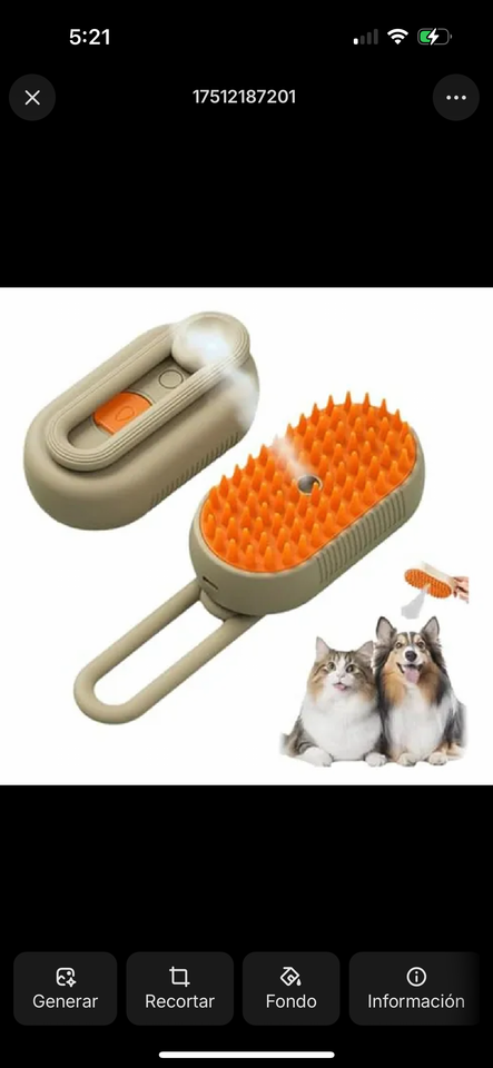 CEPILLO VAPOR CON AGARRADERA MASCOTAS