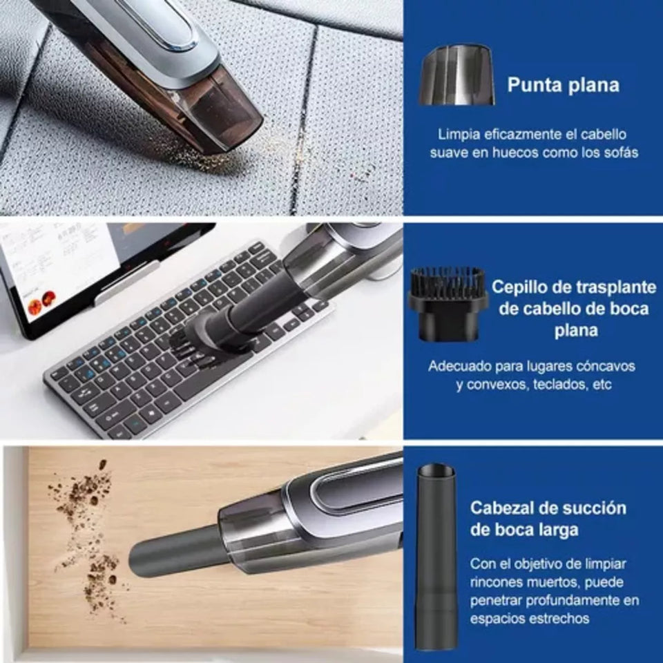 ASPIRADORA MINI RECARGABLE CASA/CARRO