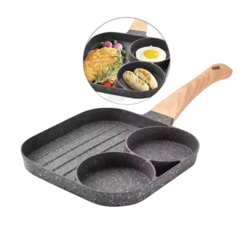 SARTEN ANTIADHERENTE 3 PUESTOS COCINA