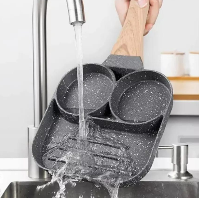 SARTEN ANTIADHERENTE 3 PUESTOS COCINA