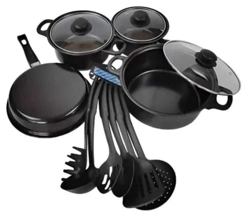 SET DE OLLAS 13 PCS +UTENCILIOS COCINA