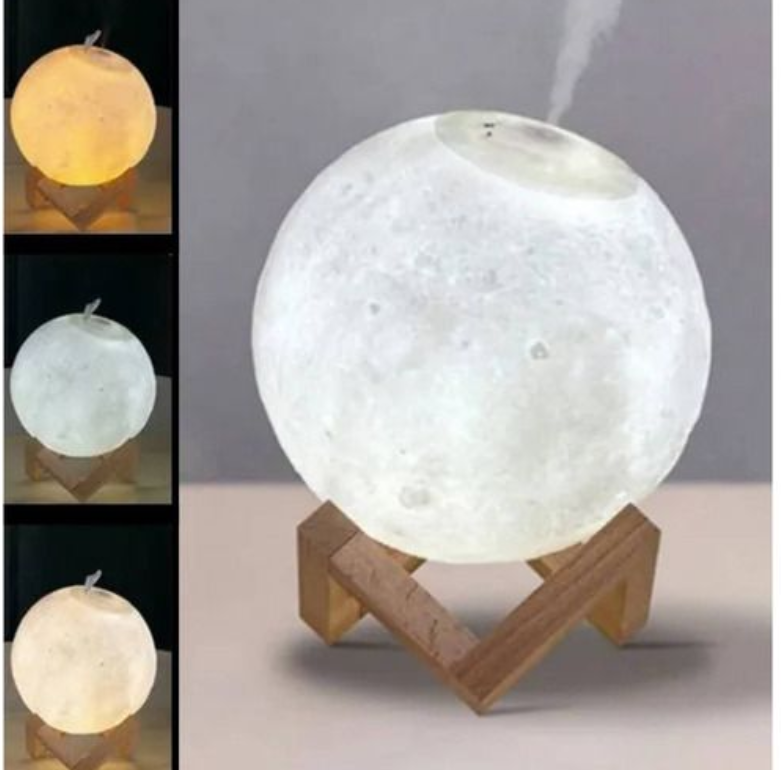 LAMPARA HUMIDIFICADOR DISEÑO DE LUNA