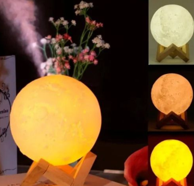 LAMPARA HUMIDIFICADOR DISEÑO DE LUNA