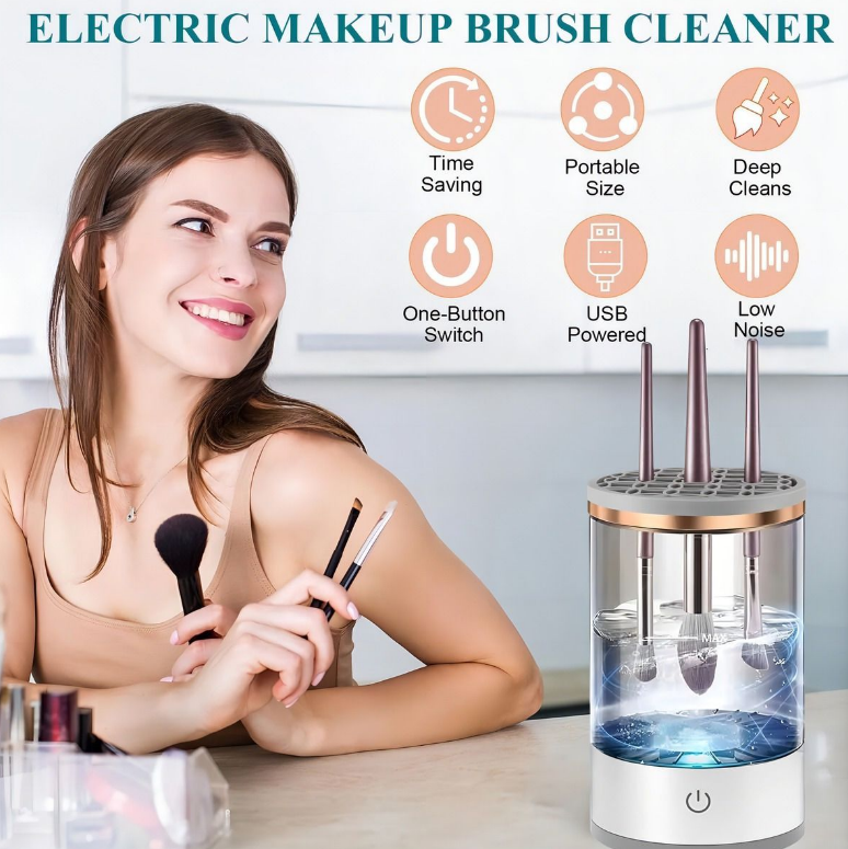 LIMPIADOR ELECTRICO BROCHAS MAQUILLAJE