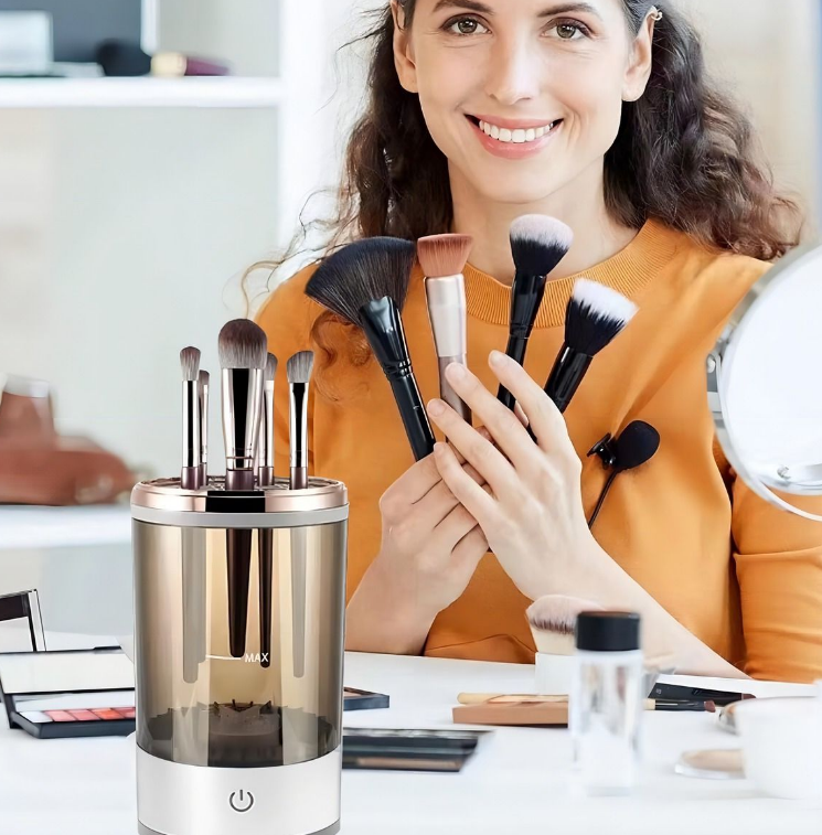 LIMPIADOR ELECTRICO BROCHAS MAQUILLAJE