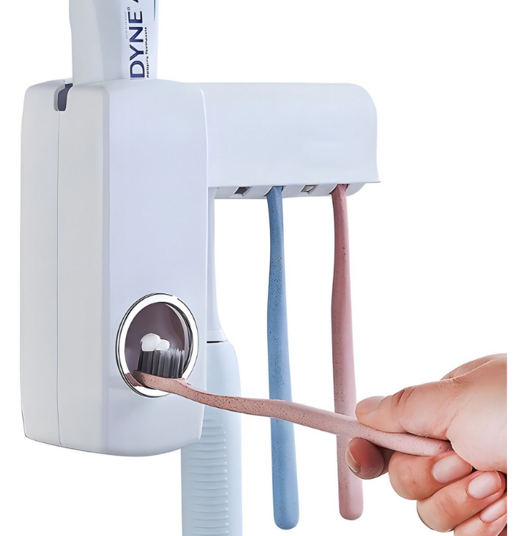 DISPENSADOR CREMA DENTAL Y CEPILLOS